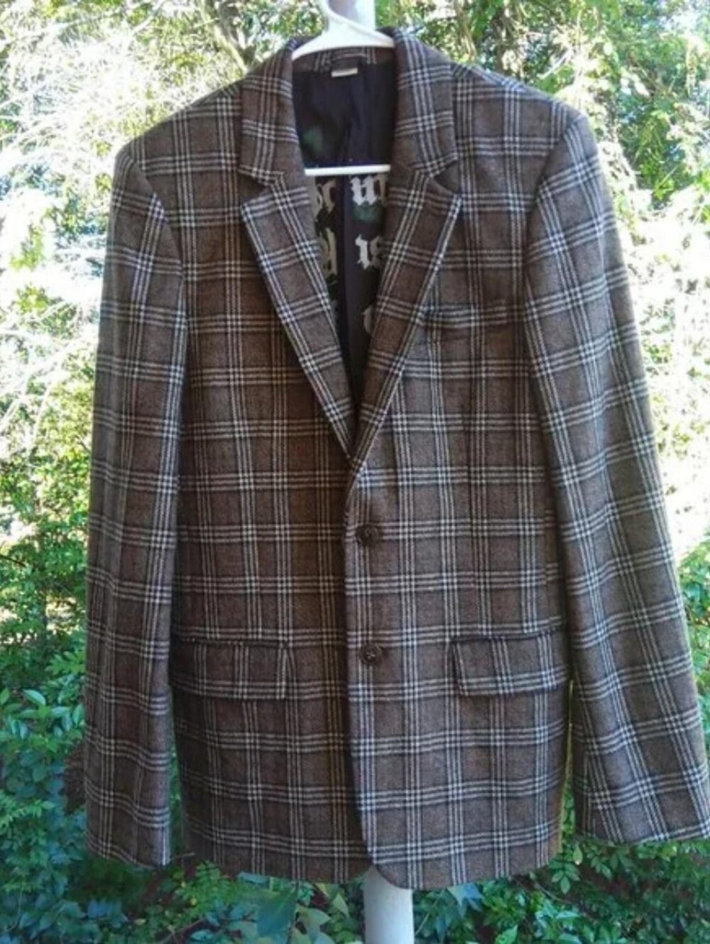 Vintage Y2K Juicy Couture Plaid Wool Button Up Blazer Sport Blazer Jacket 38